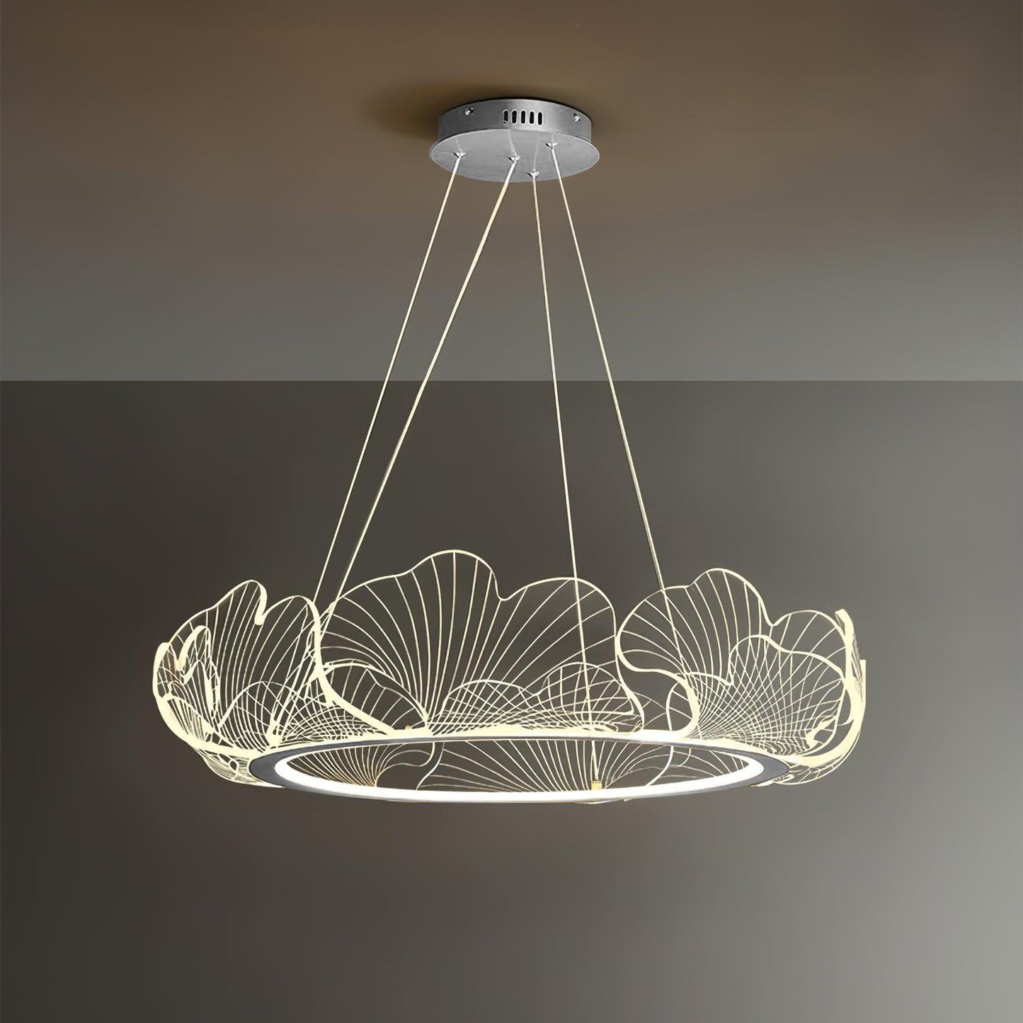 Sea Chandelier | Elegant Leaf Design with Dimmable LED Lighting 9