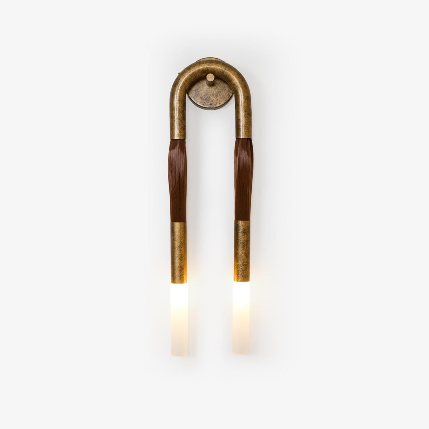 Horsehair Wall Sconce | Elegant Wrought Iron and Glass Design 2