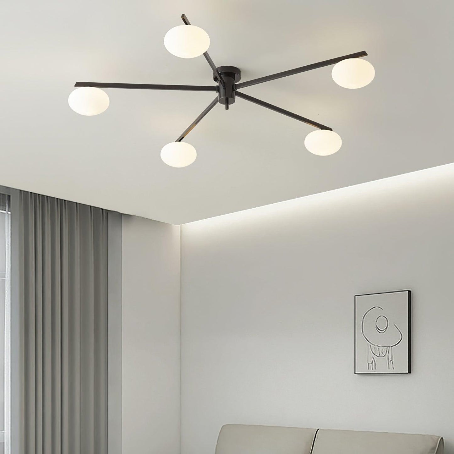 Flush Mount Ceiling Light | Modern Minimalist Design with LED Compatibility 7