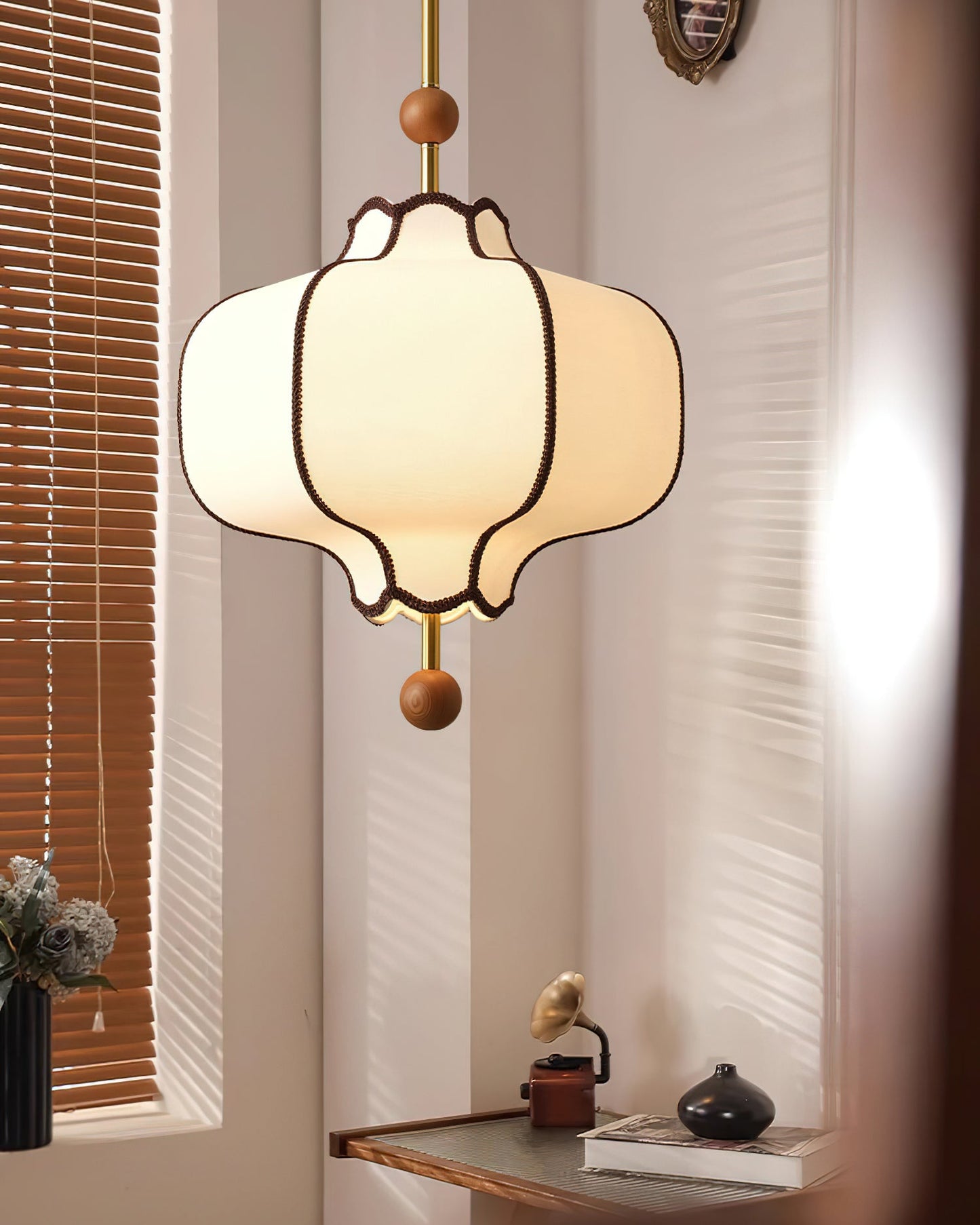 Lantern Pendant Light | Elegant Fabric Design for Warm Ambiance 5