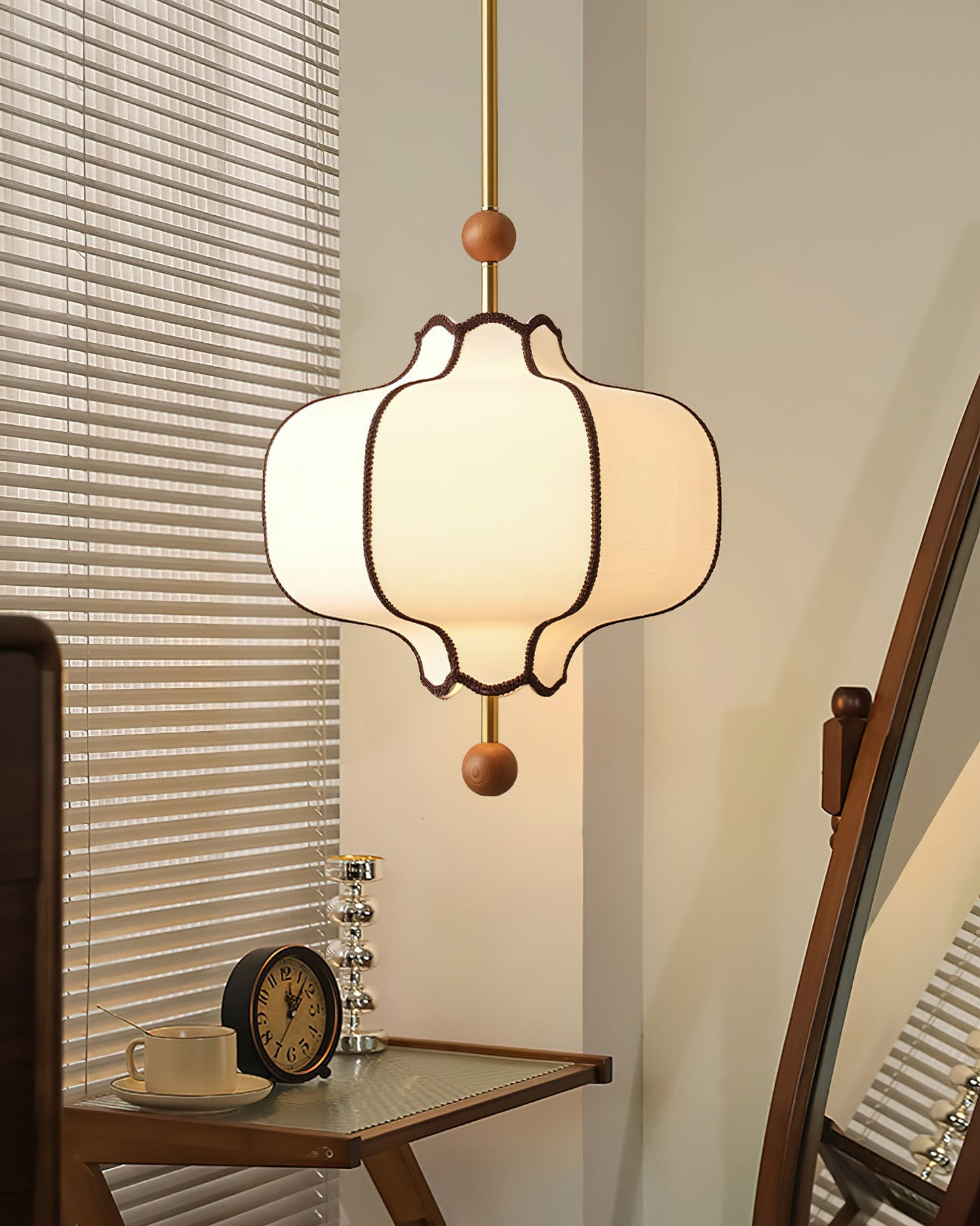 Lantern Pendant Light | Elegant Fabric Design for Warm Ambiance 6