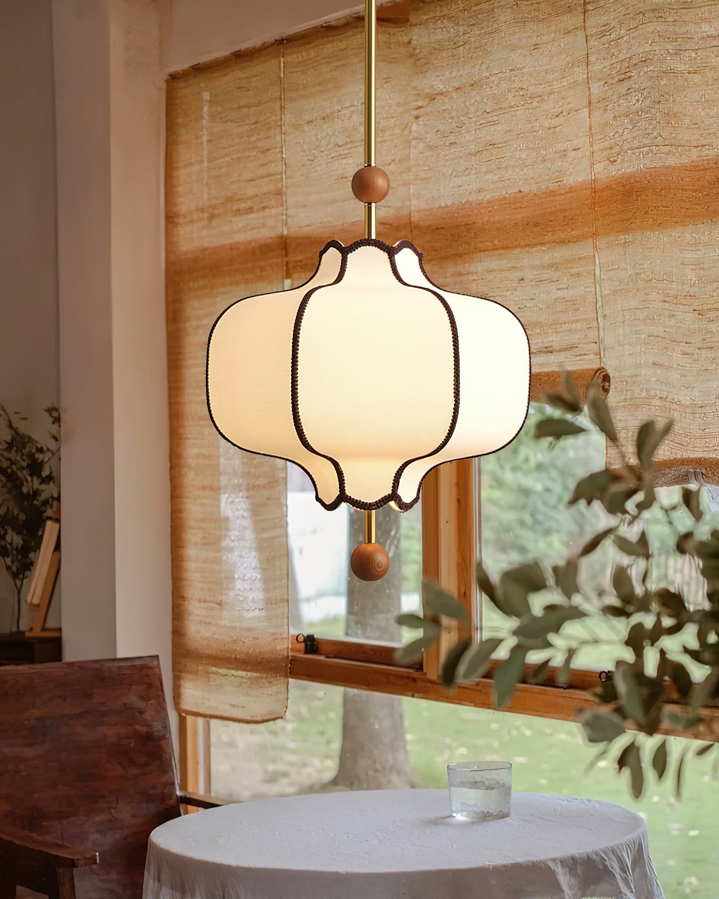 Lantern Pendant Light | Elegant Fabric Design for Warm Ambiance 9