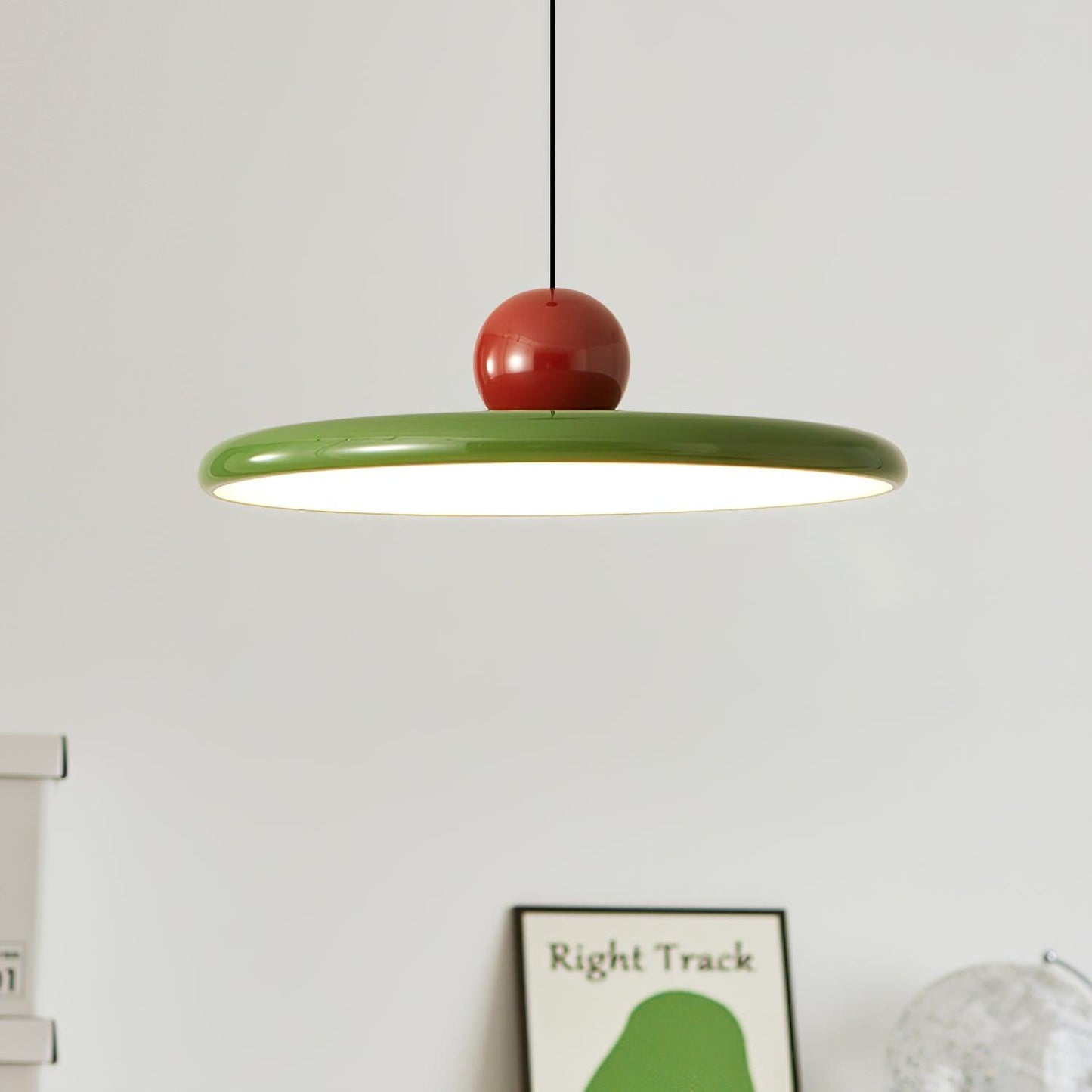 Pendant Swag Light | Modern Round Disk Design with Integrated LED 3