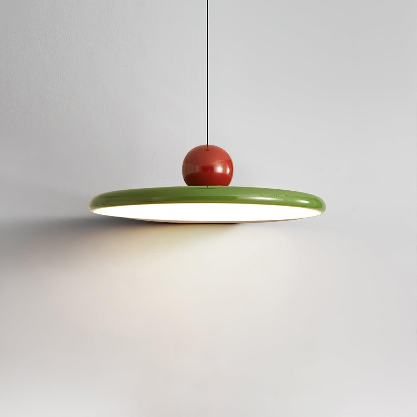 Pendant Swag Light | Modern Round Disk Design with Integrated LED 6