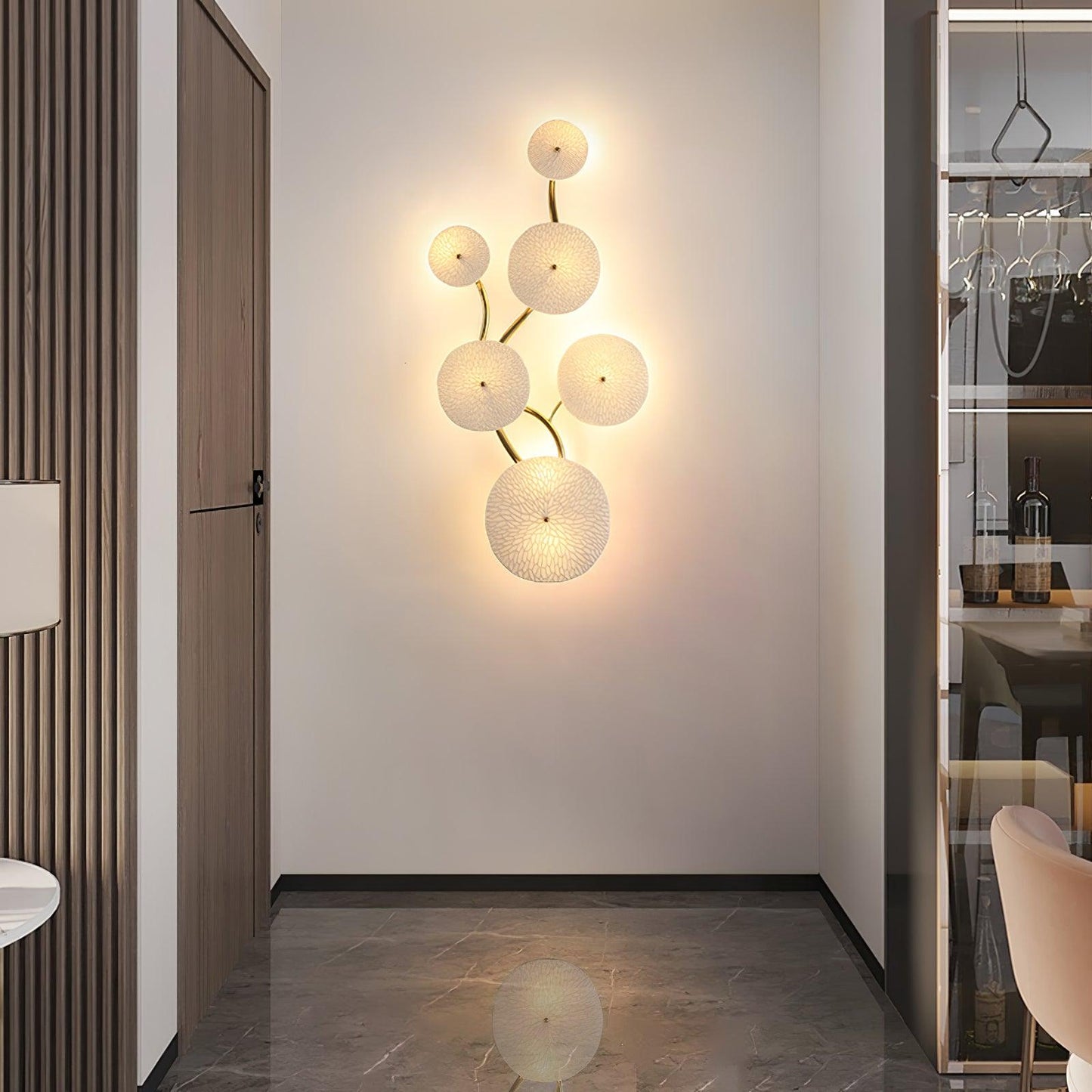 Lotus Petal Wall Sconce | Nature-Inspired Ceramic Design with Warm LED Light 3