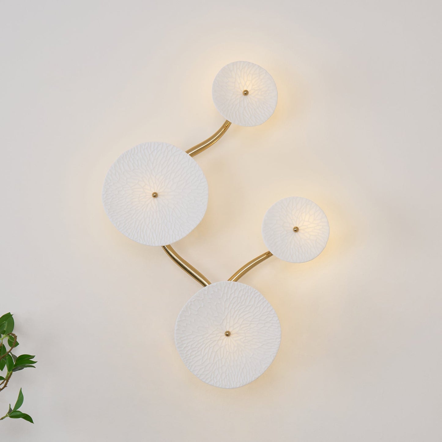 Lotus Petal Wall Sconce | Nature-Inspired Ceramic Design with Warm LED Light 4