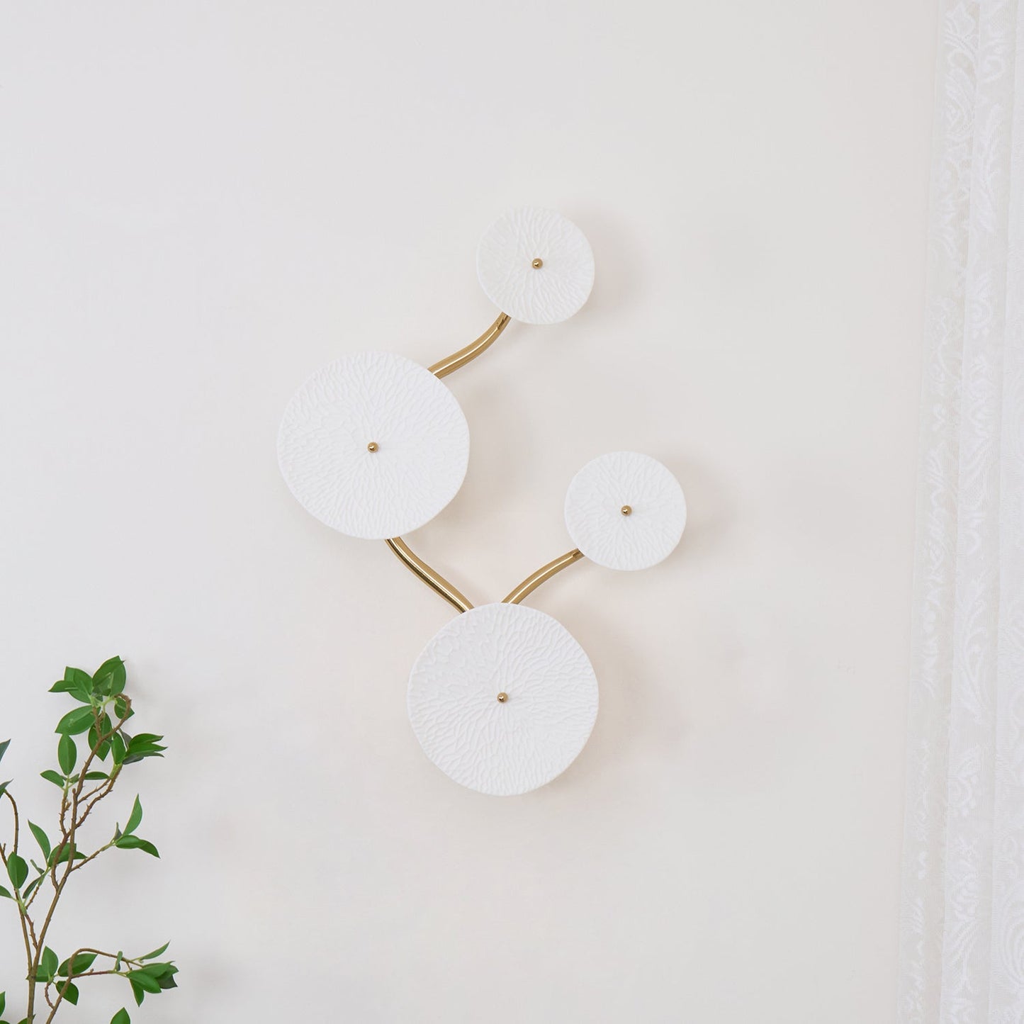 Lotus Petal Wall Sconce | Nature-Inspired Ceramic Design with Warm LED Light 6