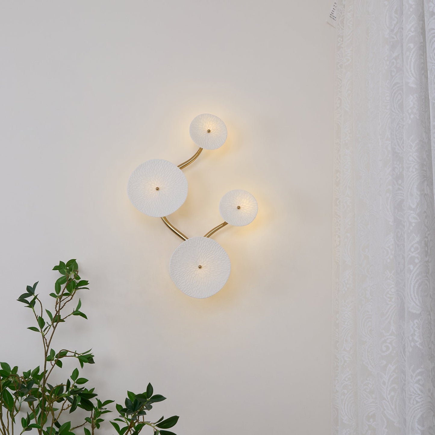 Lotus Petal Wall Sconce | Nature-Inspired Ceramic Design with Warm LED Light 7