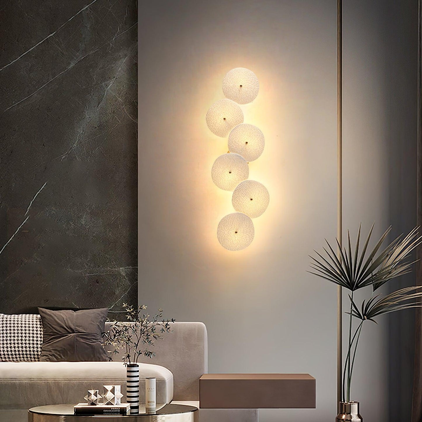 Lotus Petal Wall Sconce | Nature-Inspired Ceramic Design with Warm LED Light 8