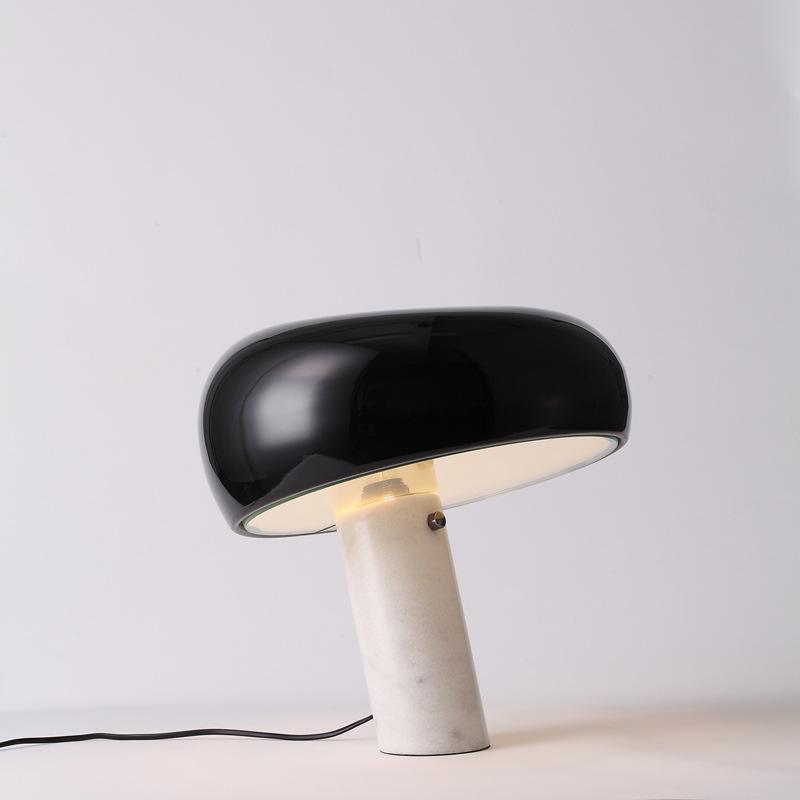 Marble Table Lamp | Elegant Carrara Base for Bedside or Desk 7