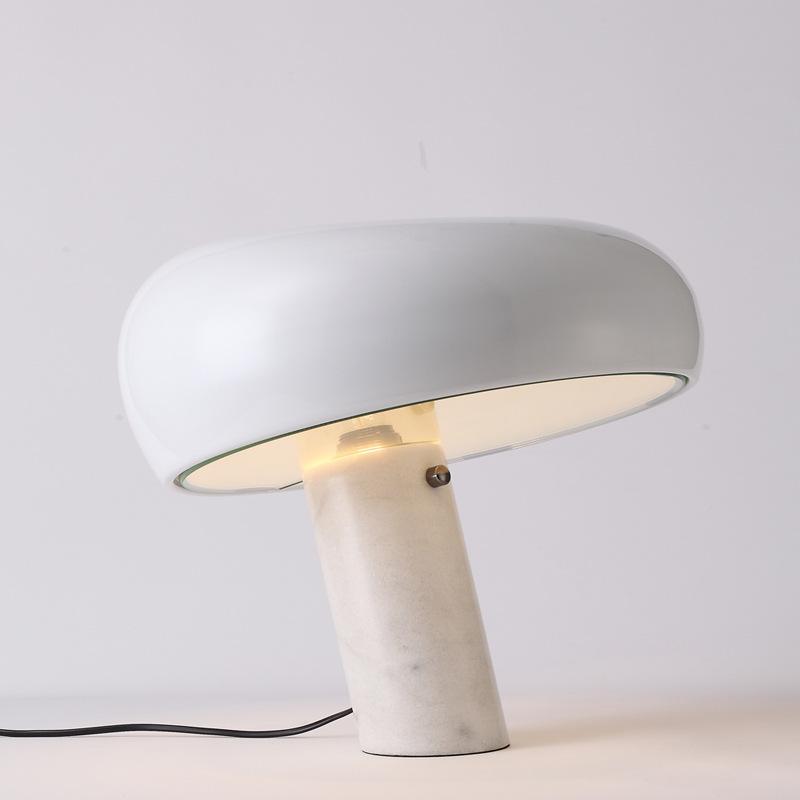 Marble Table Lamp | Elegant Carrara Base for Bedside or Desk 8