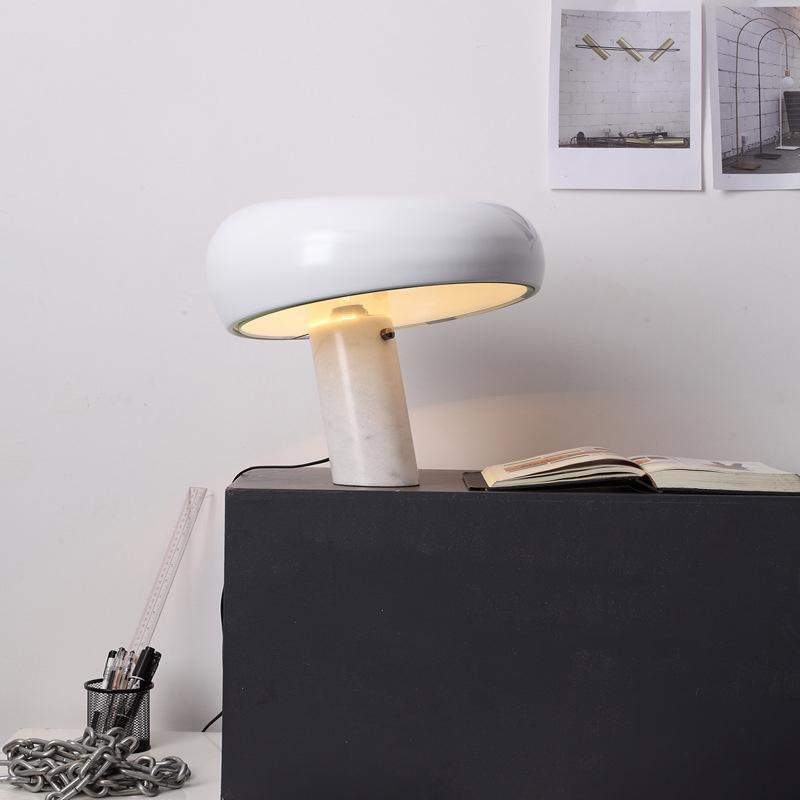 Marble Table Lamp | Elegant Carrara Base for Bedside or Desk 9