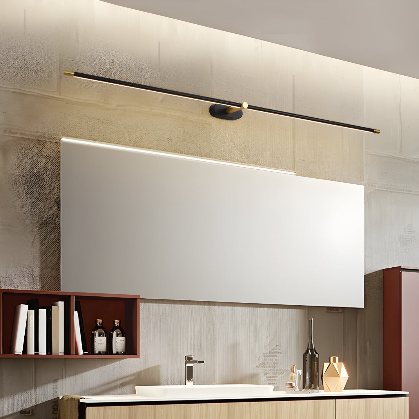 Minimalist Wall Sconce | Rechargeable Touch Sensor with LED Lighting 3