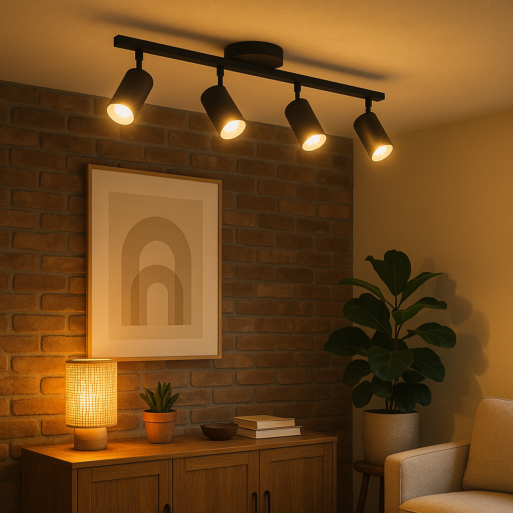 Modern 4-Head Ceiling Lamp | Adjustable LED Lighting for Contemporary Spaces 4