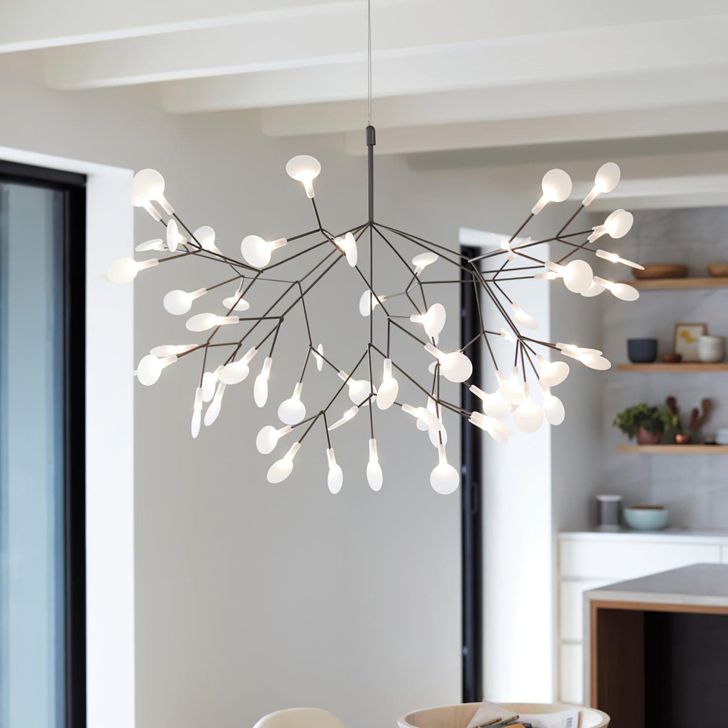 Modern Chandelier Light | Flower-Shaped Acrylic Design with Remote Control 3