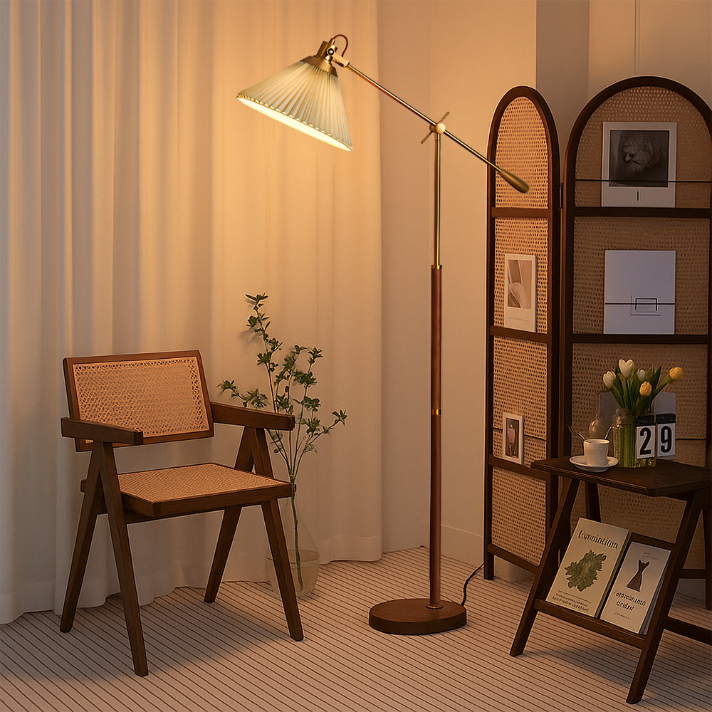 Modern Brass Floor Lamp | Adjustable Arm for Living Room Illumination 6