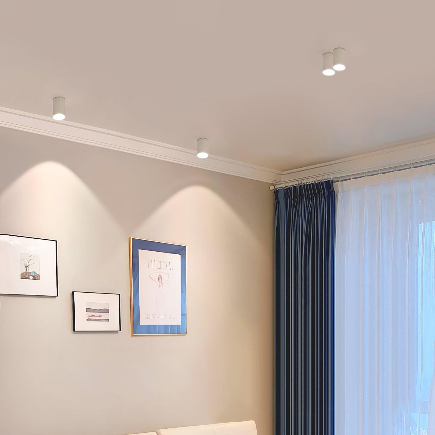 Flush Mount Ceiling Light | Modern Aluminum Design with LED Lens 3
