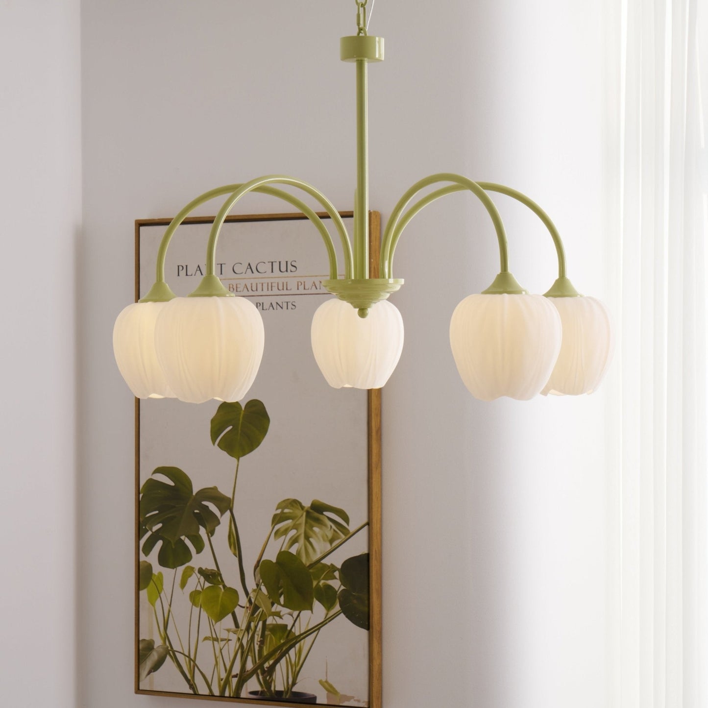 Modern Chandelier | Elegant White Glass Design for Stylish Interiors 3