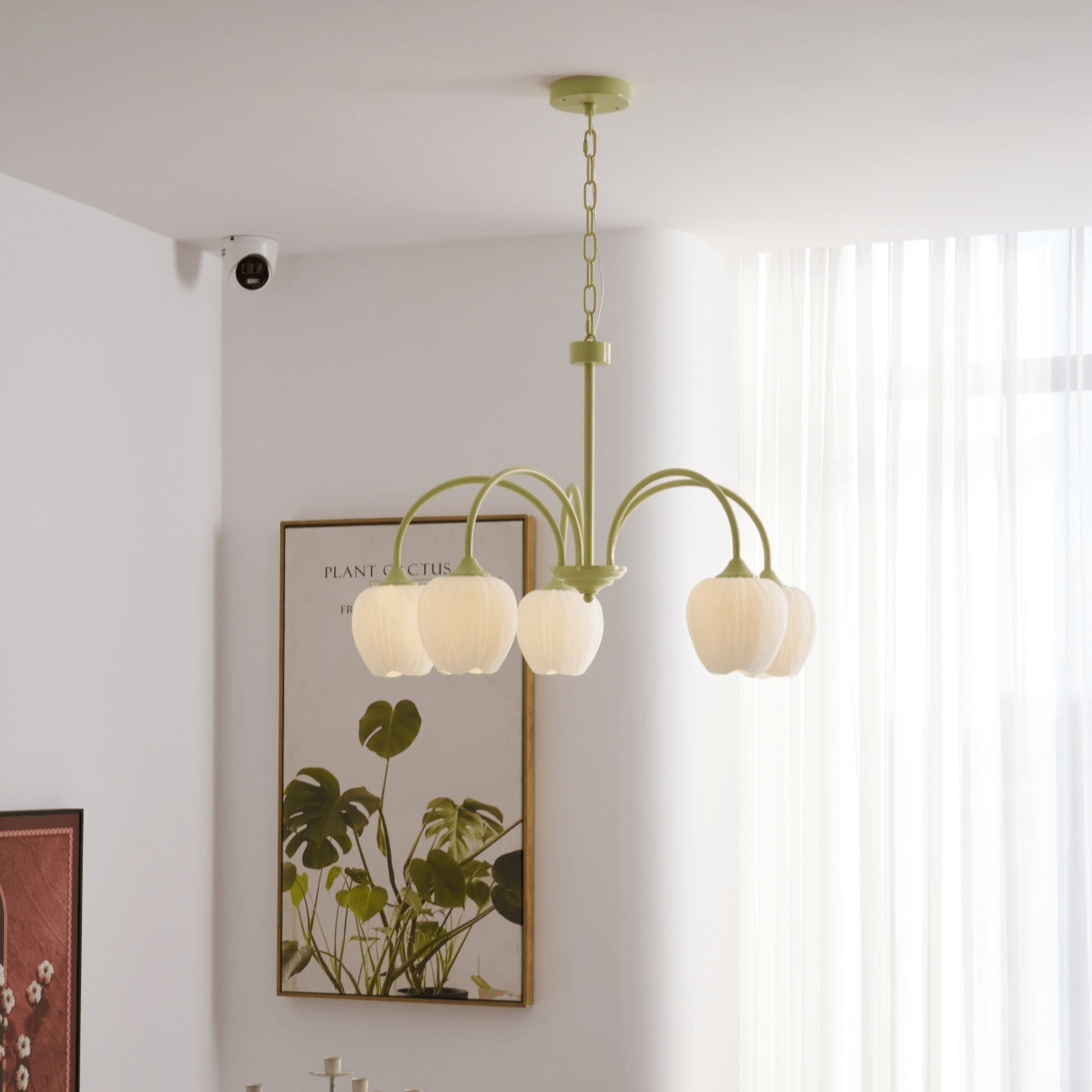 Modern Chandelier | Elegant White Glass Design for Stylish Interiors 6