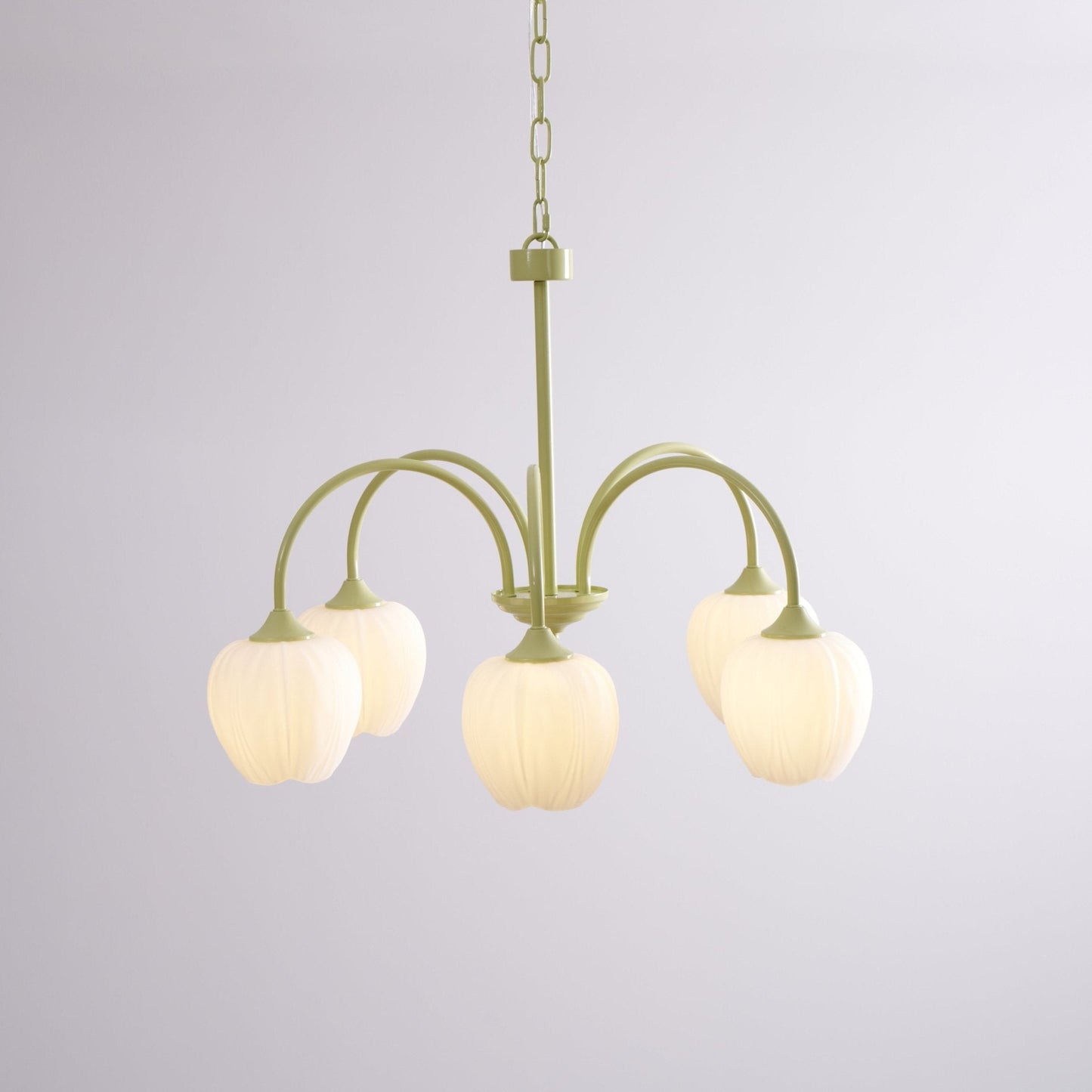 Modern Chandelier | Elegant White Glass Design for Stylish Interiors 9