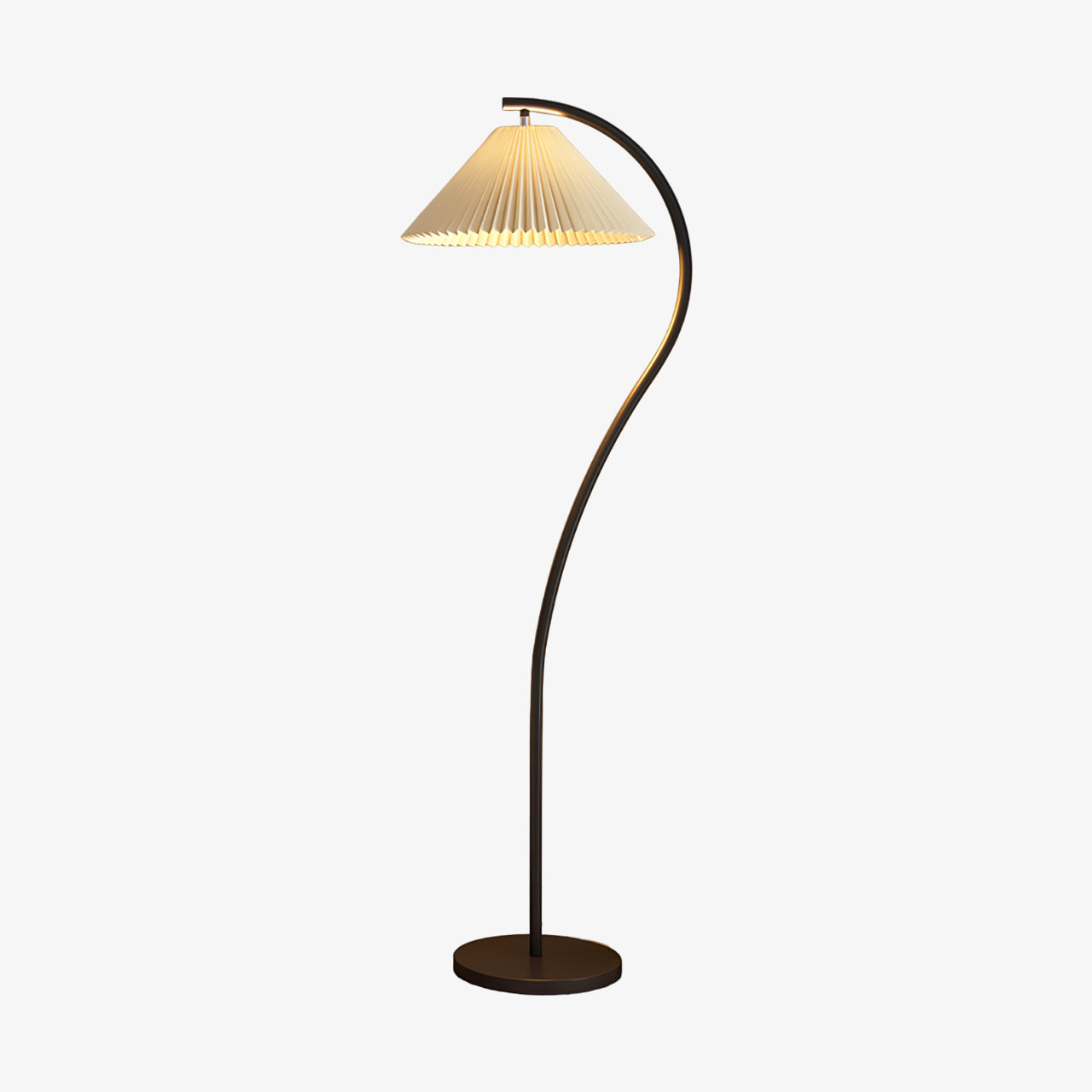 Modern Floor Lamp | Elegant Pleated Shade with Beech Wood Accents 9