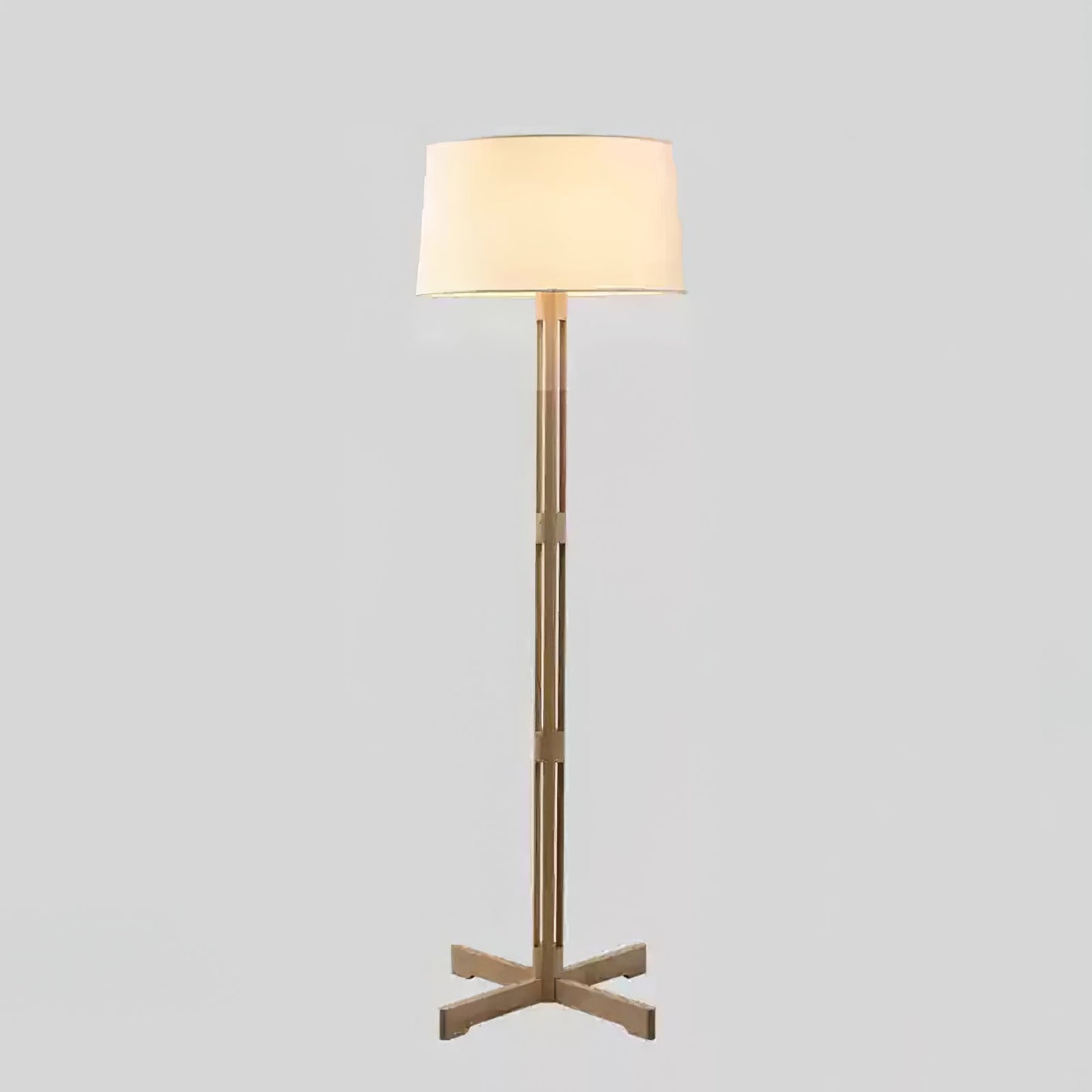 Modern Floor Lamp | Elegant Wooden Design with Fabric Shade for Living Room 9