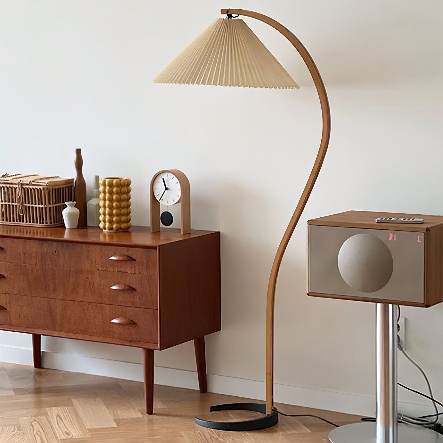 Scandinavian Floor Lamp | Unique Wood and Metal Design for Modern Spaces 5