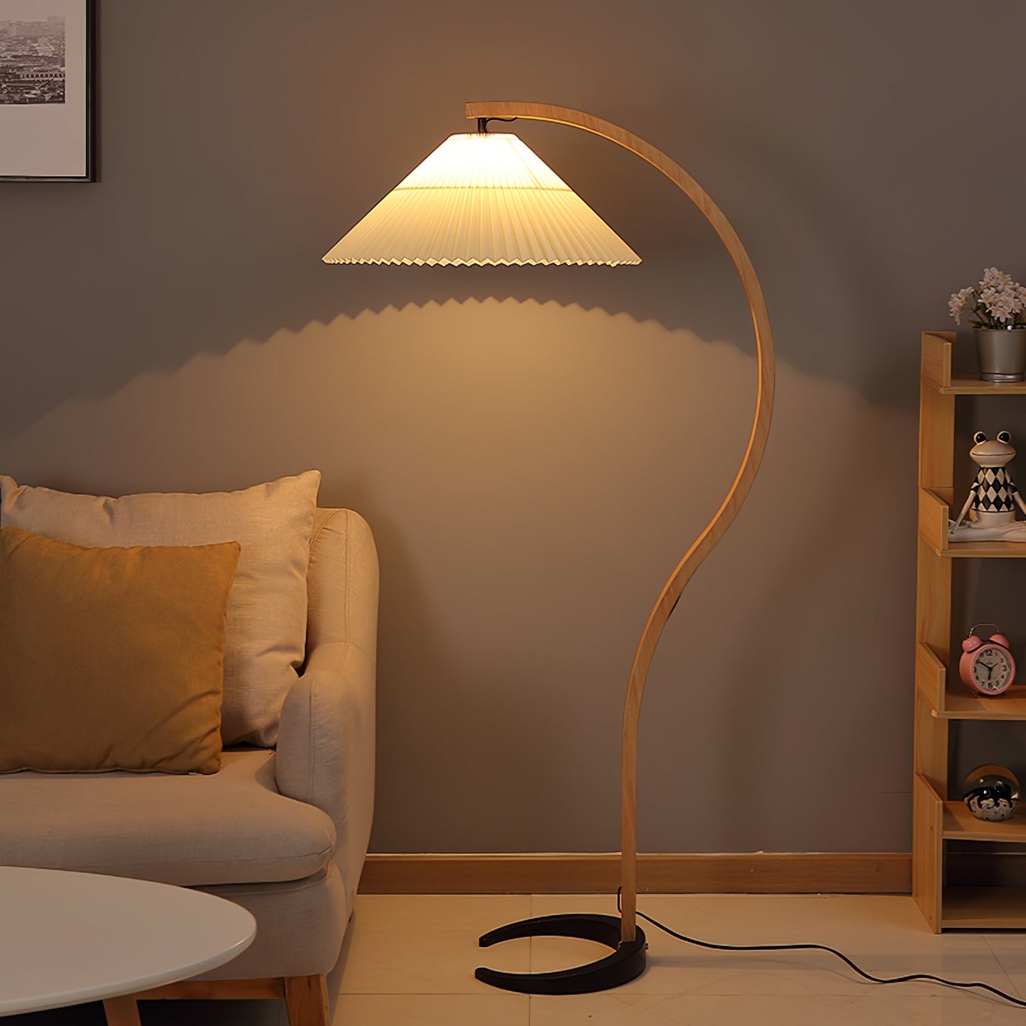 Scandinavian Floor Lamp | Unique Wood and Metal Design for Modern Spaces 8