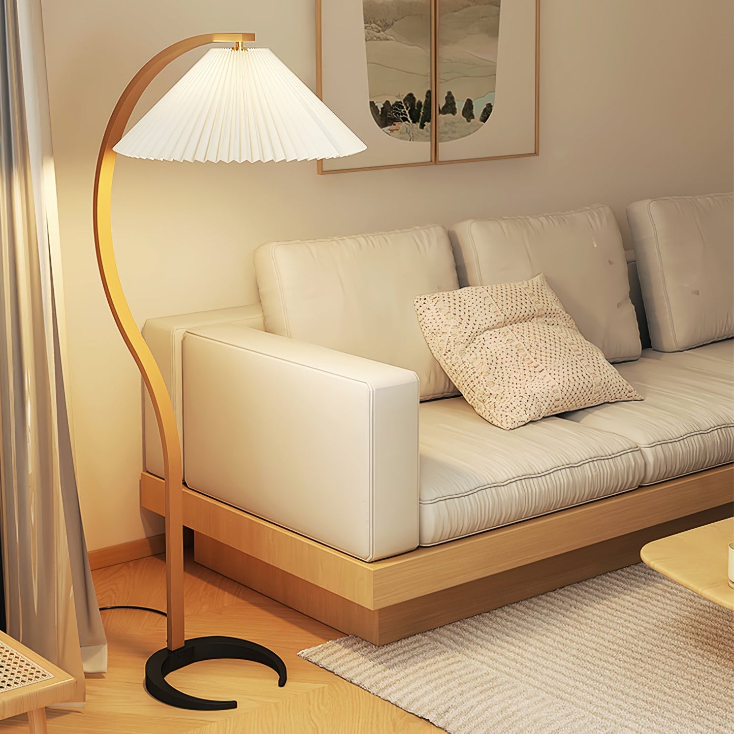 Scandinavian Floor Lamp | Unique Wood and Metal Design for Modern Spaces 9