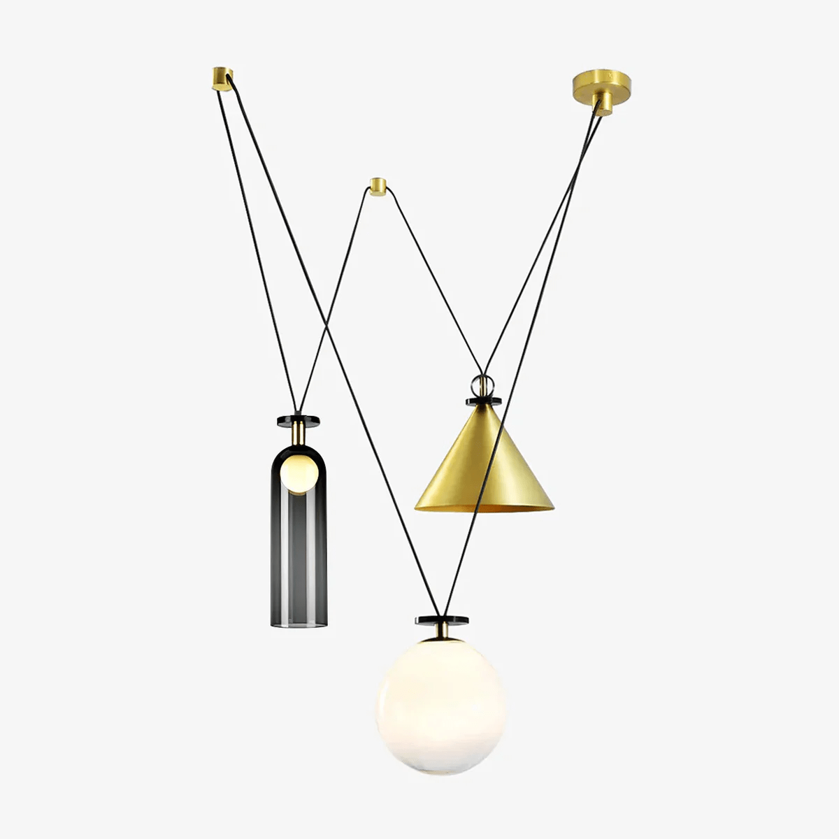 Modern Geometric Chandelier | Customizable Modular Design with Adjustable Height 2