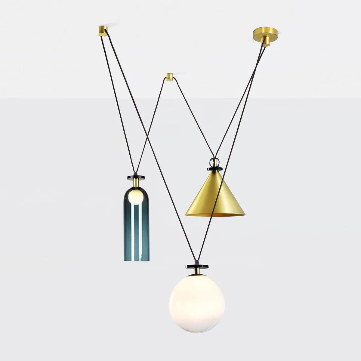 Modern Geometric Chandelier | Customizable Modular Design with Adjustable Height 15