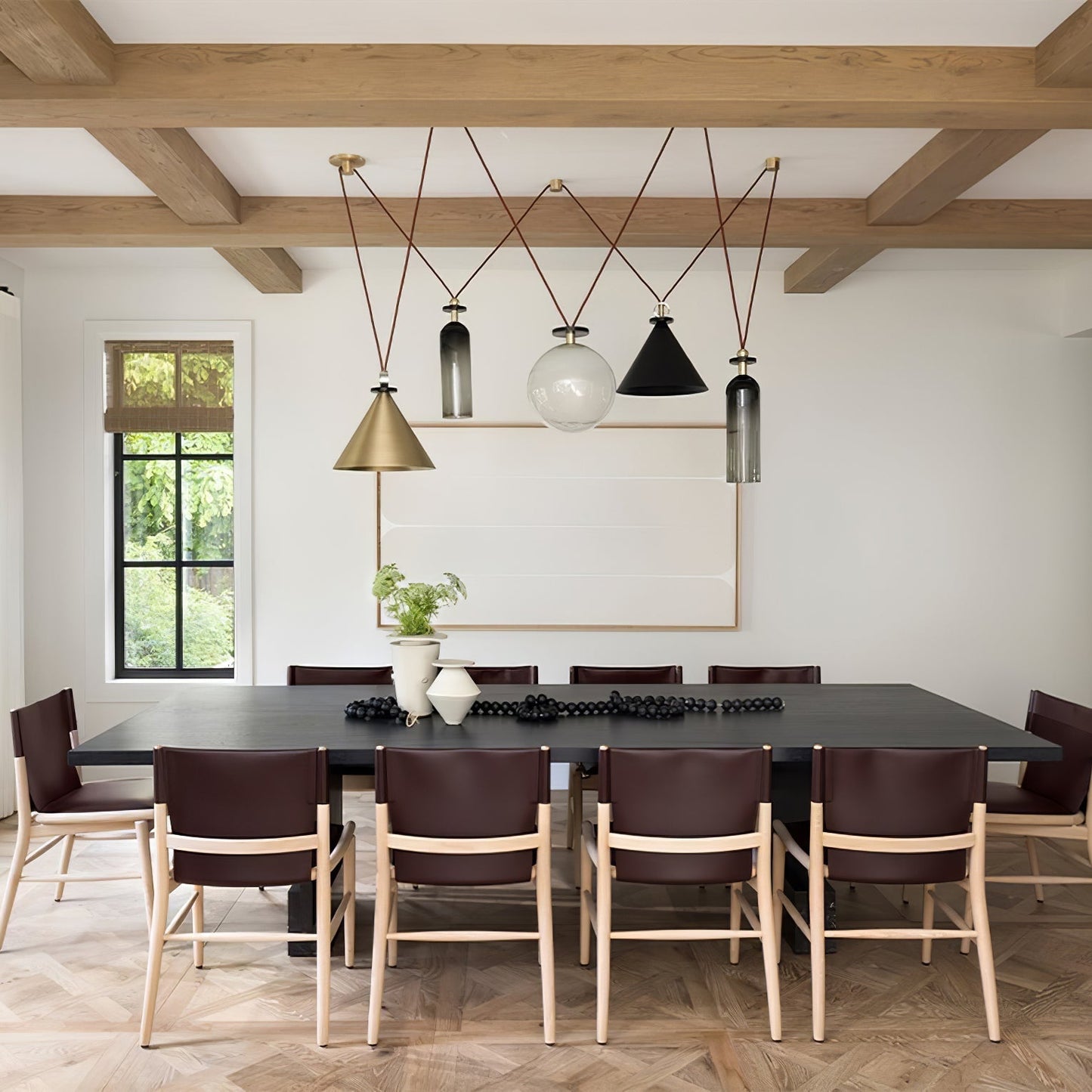 Modern Geometric Chandelier | Customizable Modular Design with Adjustable Height 9