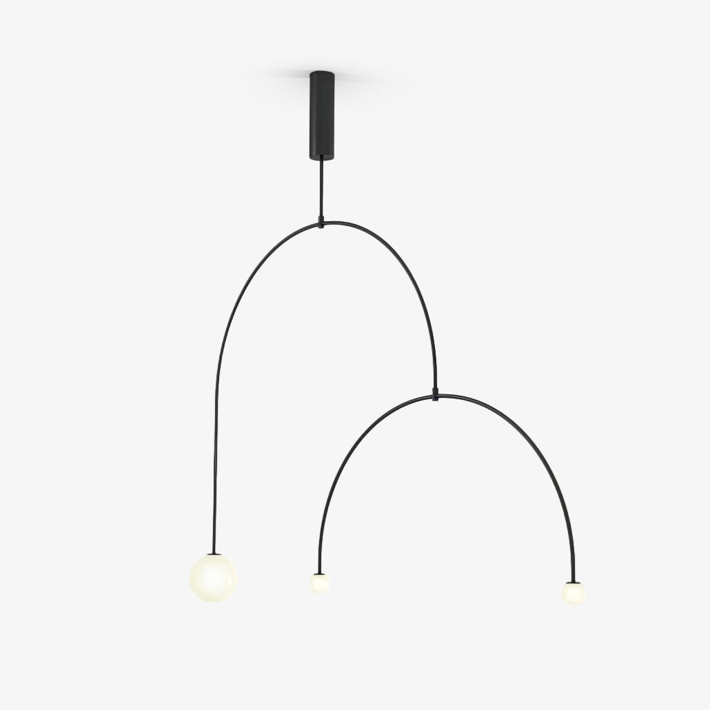 Modern Gold Chandelier | Minimalist Design with Adjustable Height 2