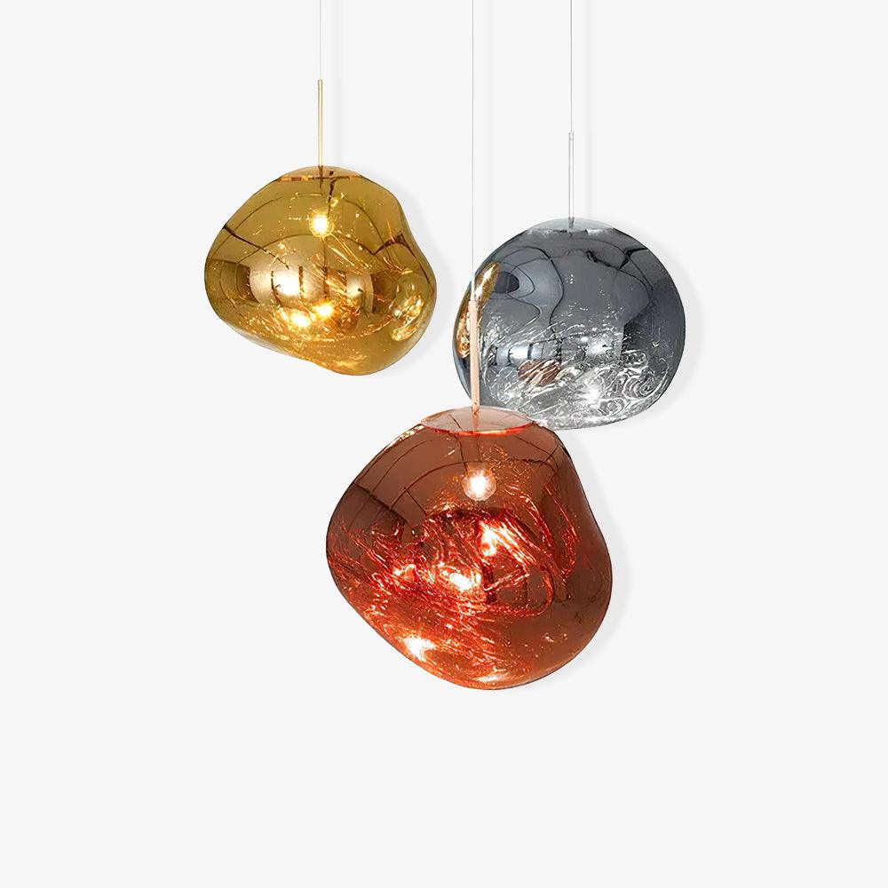 Modern Lava Pendant Lamp | Twisted Copper Design with Adjustable Height 2