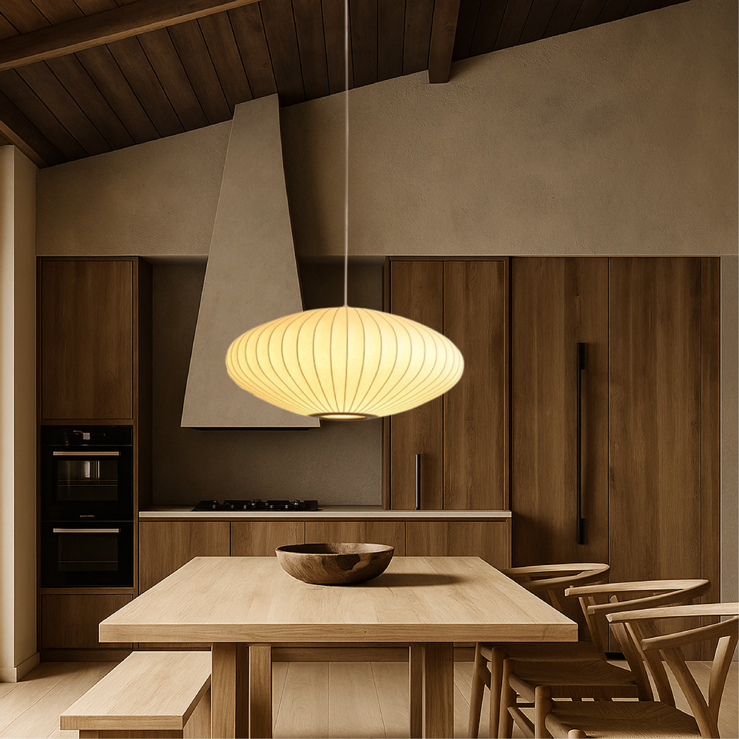 Pendant Lamp | Sculptural Silk Shade for Contemporary Spaces 7