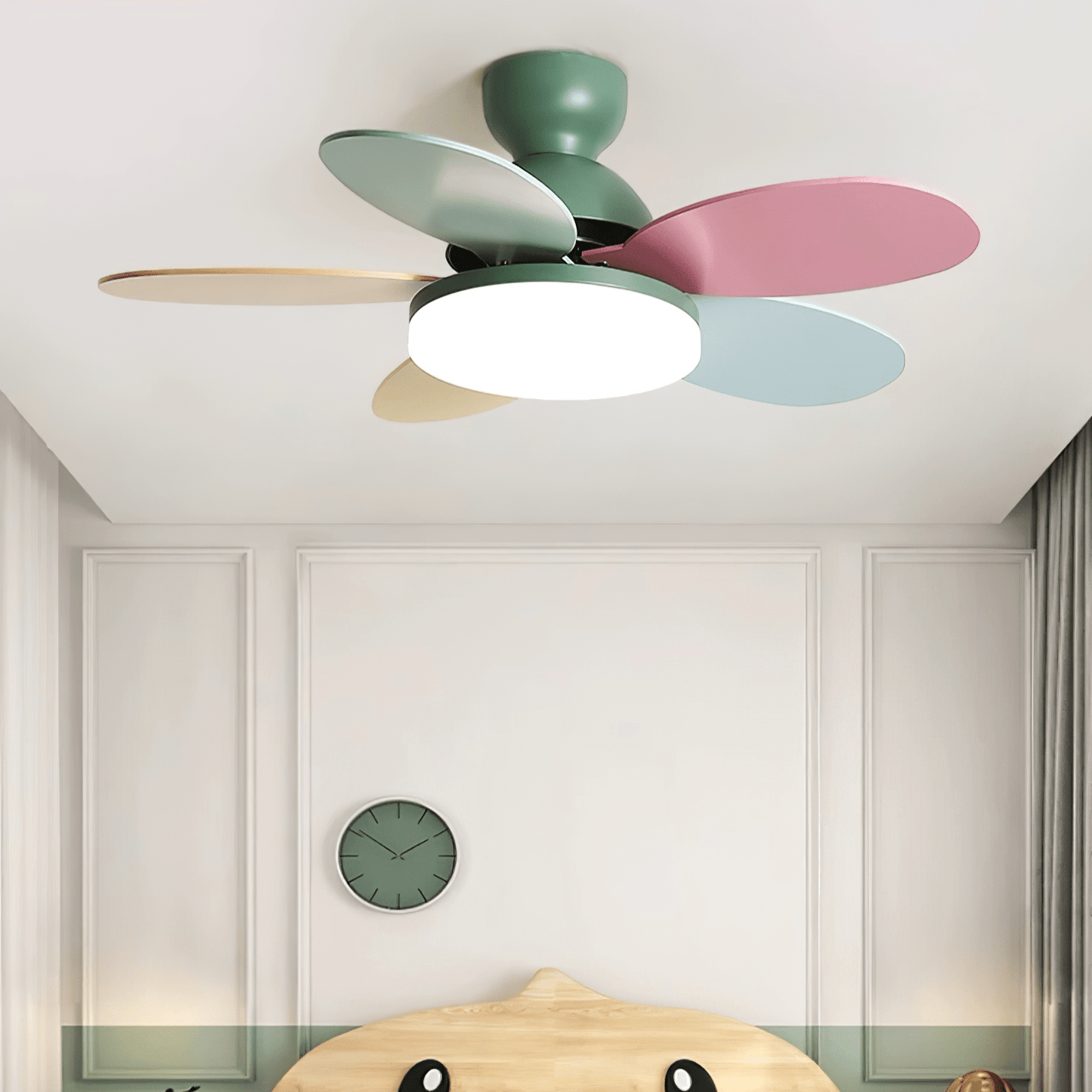 Ceiling Fan Light | Elegant Flower Petal Design with LED Lighting 3