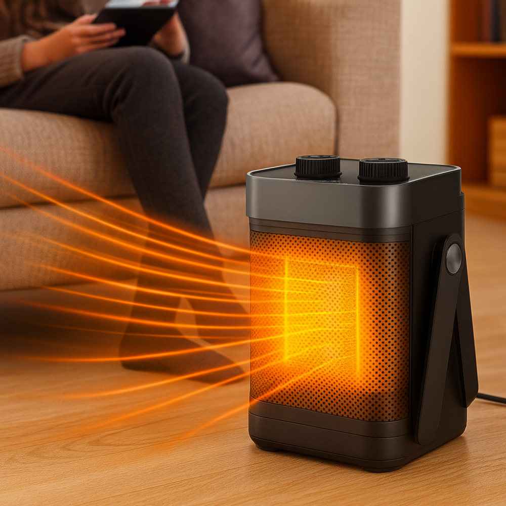 Portable Electric Space Heater | Quick Comfort with Adjustable Thermostat 9