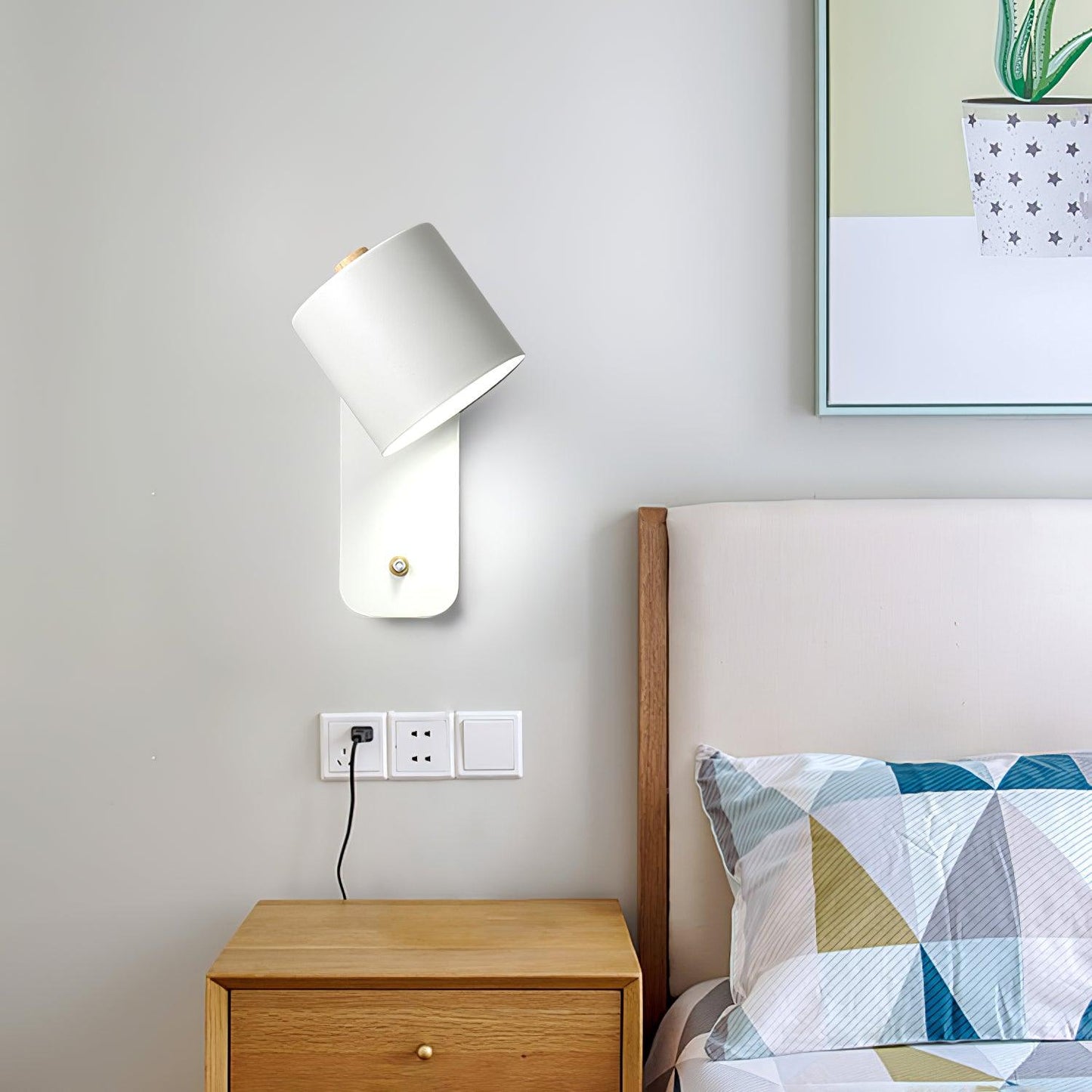 Adjustable Wall Sconce | 350-Degree Rotatable LED Cylinder Lamp 7