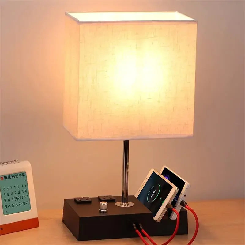 Bedside Lamp | Dimmable Lighting with Dual USB Charging Ports 4