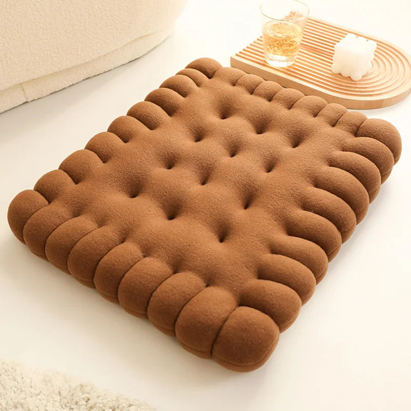Plush Biscuit Cushion | Soft Cotton Filling for Playful Home Decor 7