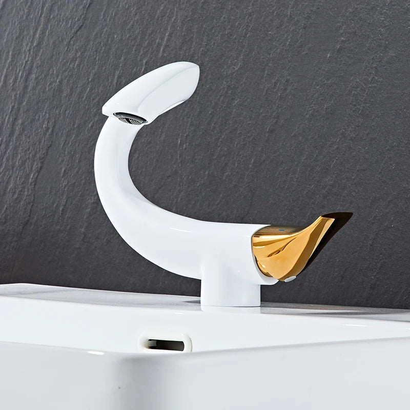 Bathroom Faucet | Elegant Swan-Inspired Design with Durable Brass Construction 9