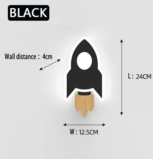 LED Rocket Wall Lamp | Whimsical Design for Children's Spaces 4