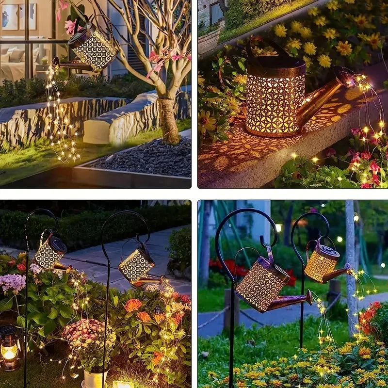 Solar-Powered LED Garden Fairy Watering Can | Durable Metal Design 4