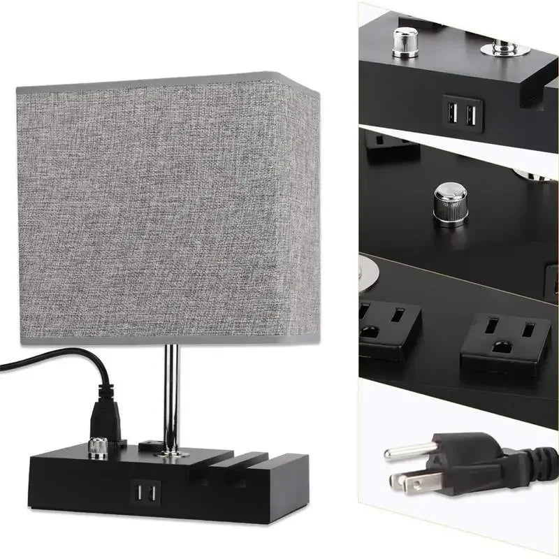 Bedside Lamp | Dimmable Lighting with Dual USB Charging Ports 5