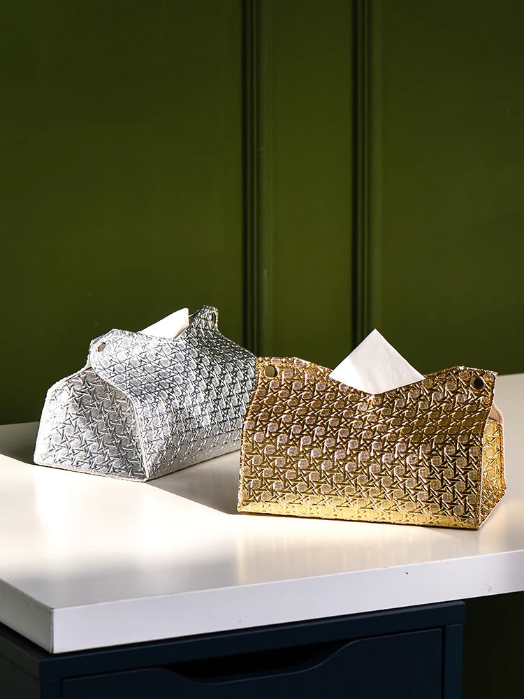 Leather Tissue Box Cover | Genuine Leather with Elegant Design 3