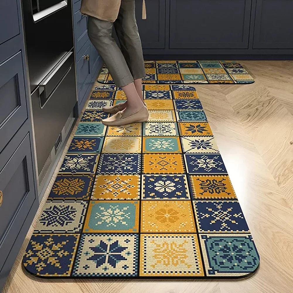 Bohemian Kitchen Mat | Non-Slip Water Absorbent Memory Foam 6