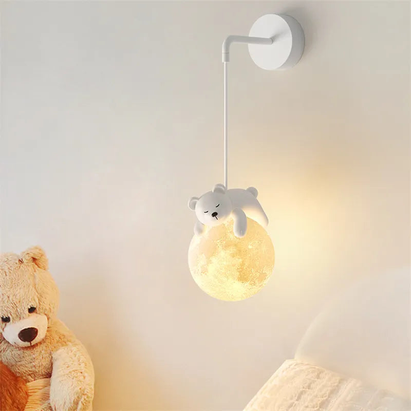 Pendant Moon Light | Adorable Bear & Bunny Design with Dimmable LED 4