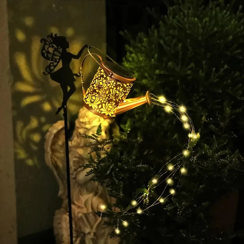 Solar Fairy Watering Can Lights | Enchanting Garden Decor 1
