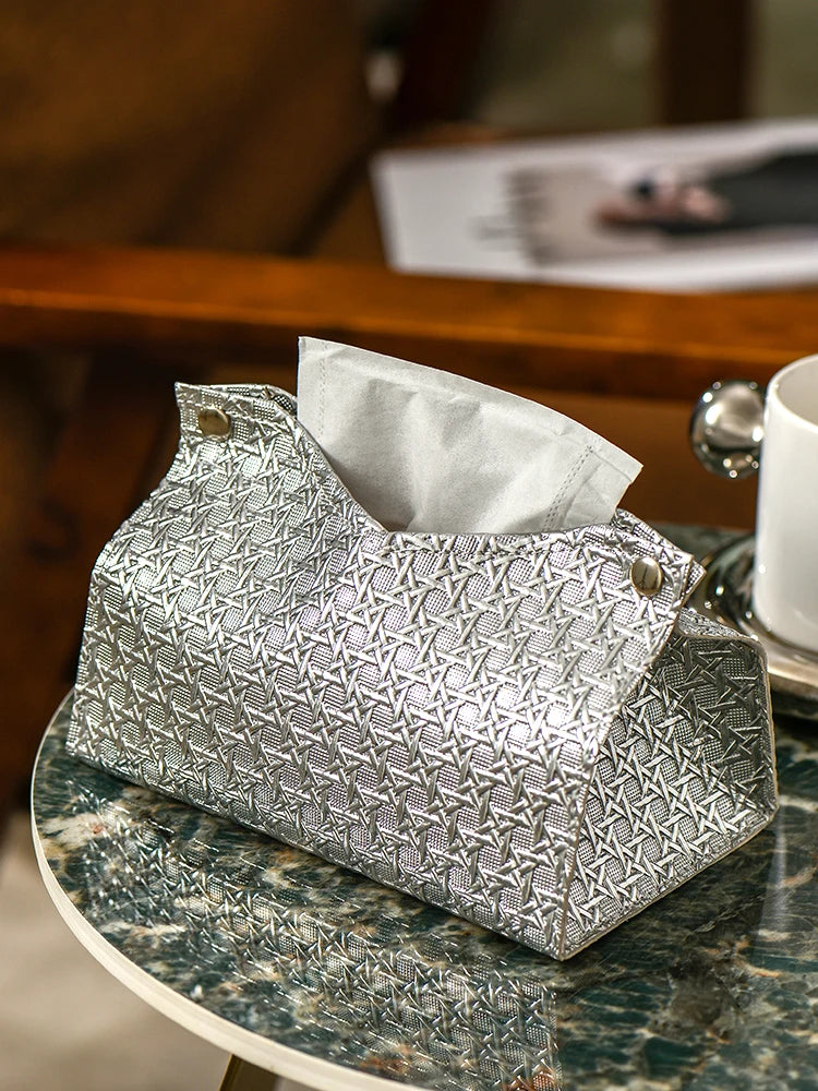 Leather Tissue Box Cover | Genuine Leather with Elegant Design 6