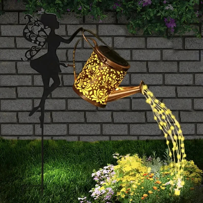Solar Fairy Watering Can Lights | Enchanting Garden Decor 2